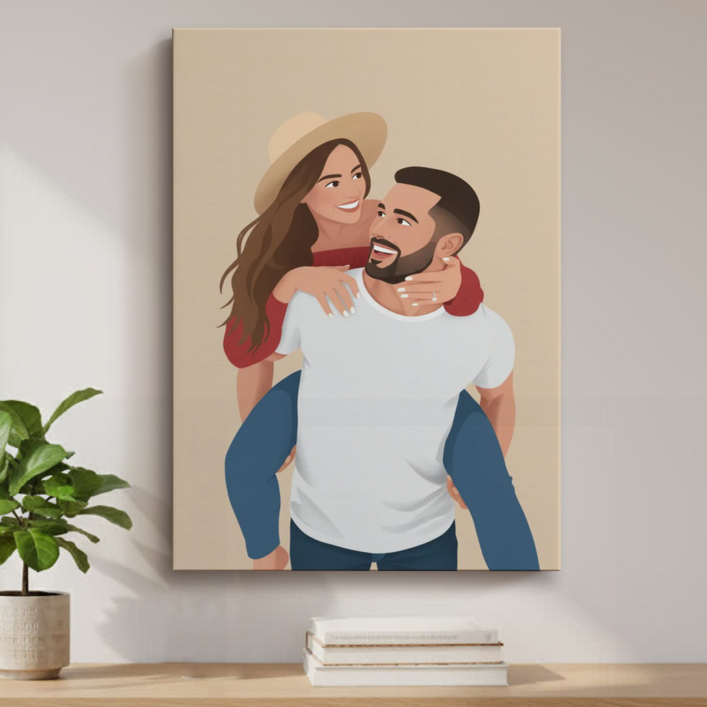 Portret minimalistyczny ze zdjęcia - prezent dla niego dla niej