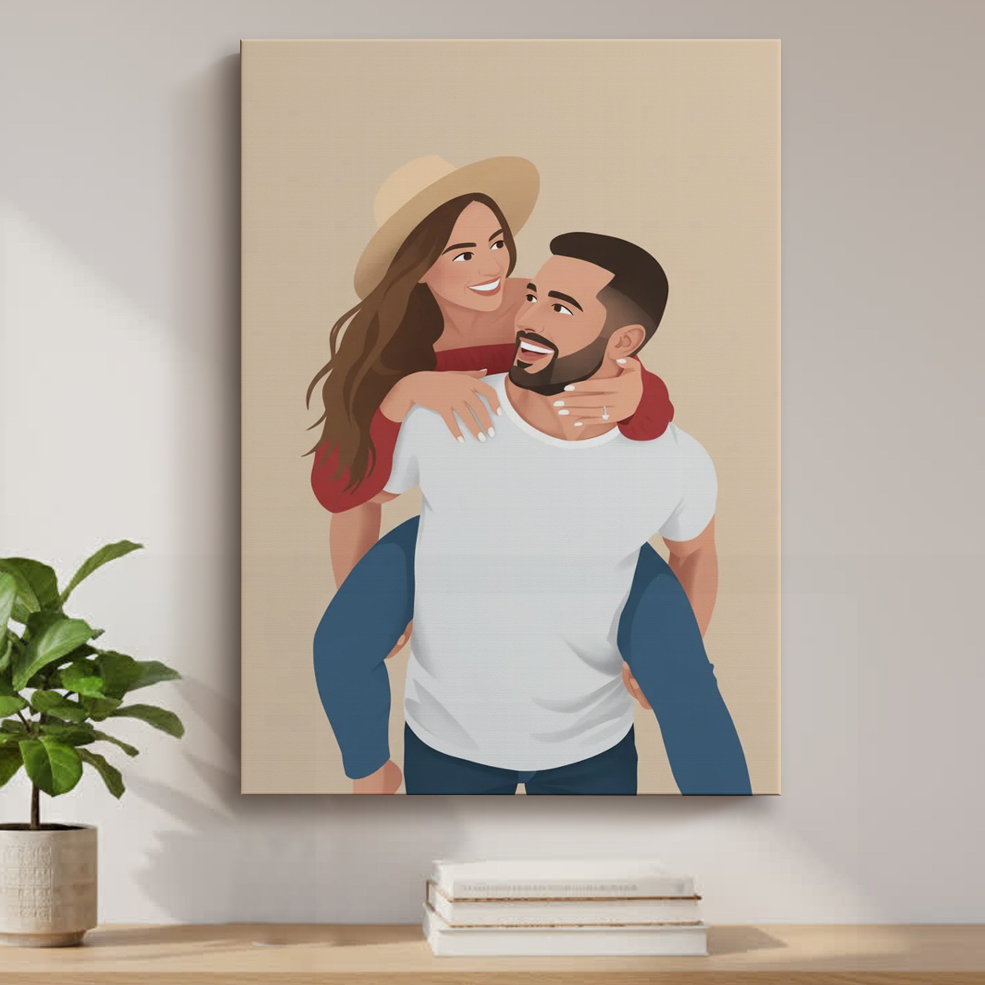 Portret minimalistyczny ze zdjęcia - prezent dla niego dla niej