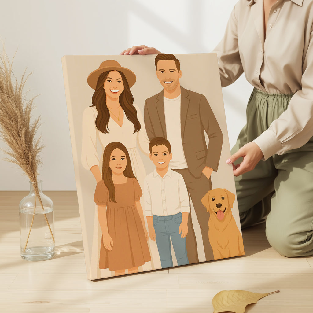 Portret minimalistyczny ze zdjęcia - prezent dla niego dla niej