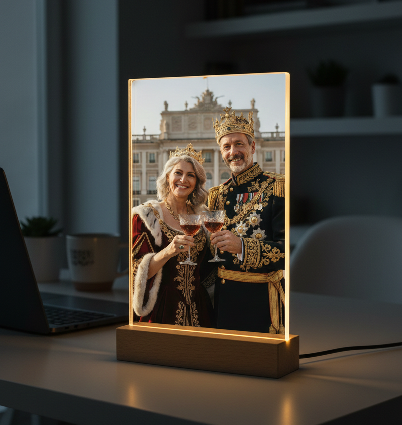 Obraz ze zdjęcia portret pary królewskiej. Prezent na rocznice