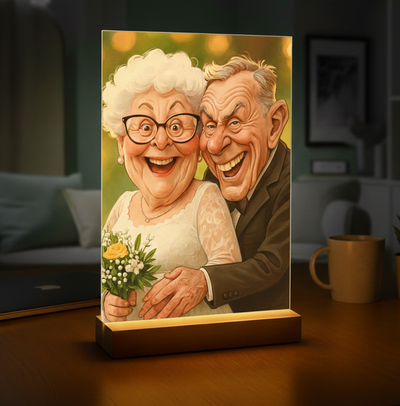 Portret na na szkle akrylowym, ze zdjęcia - karykatura