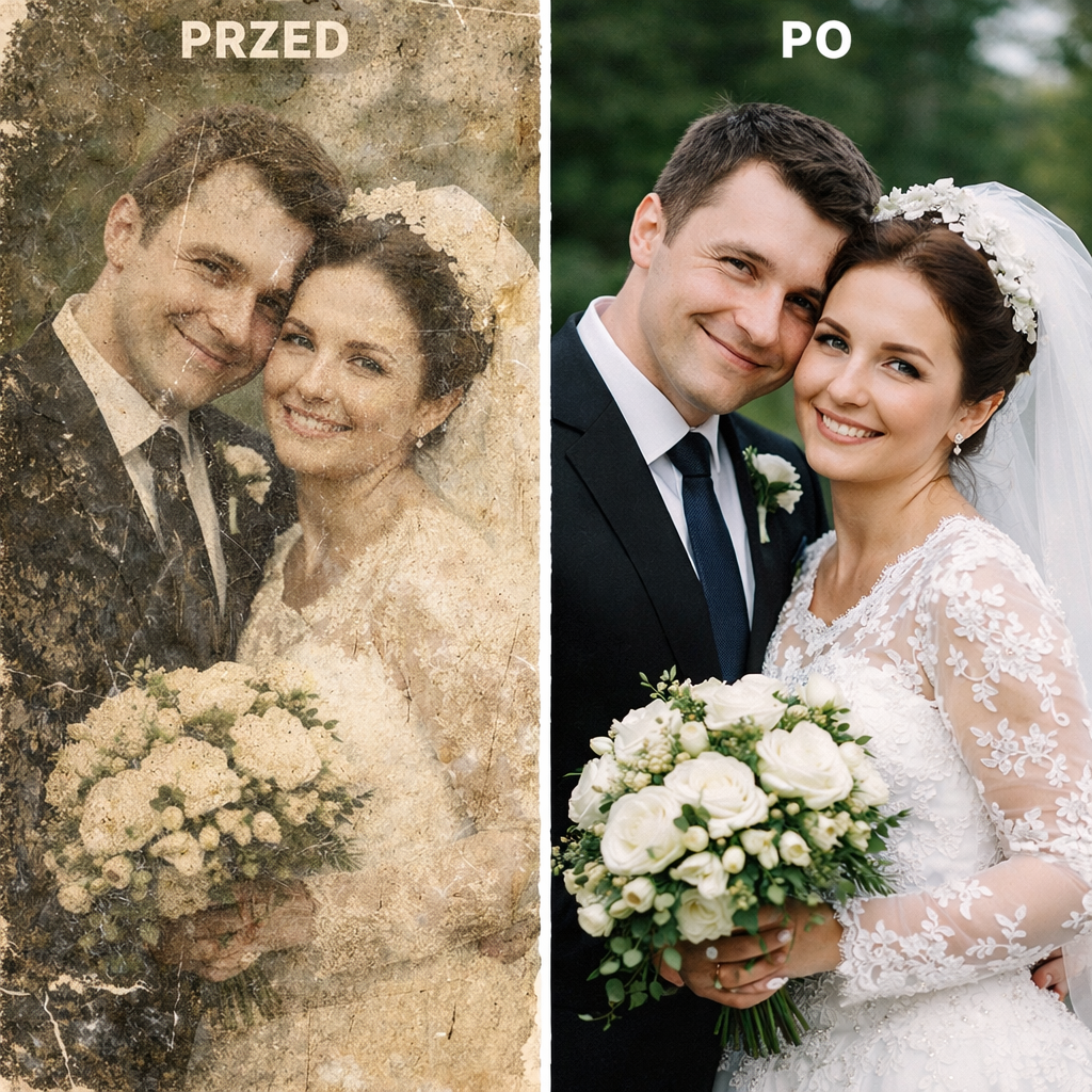 Retusz starych zdjęć - Prezent dla Dziadków, Rodziców