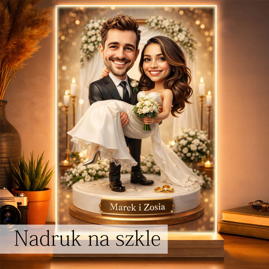 obraz ze zdjęcia młoda para – personalizowany prezent ślubny