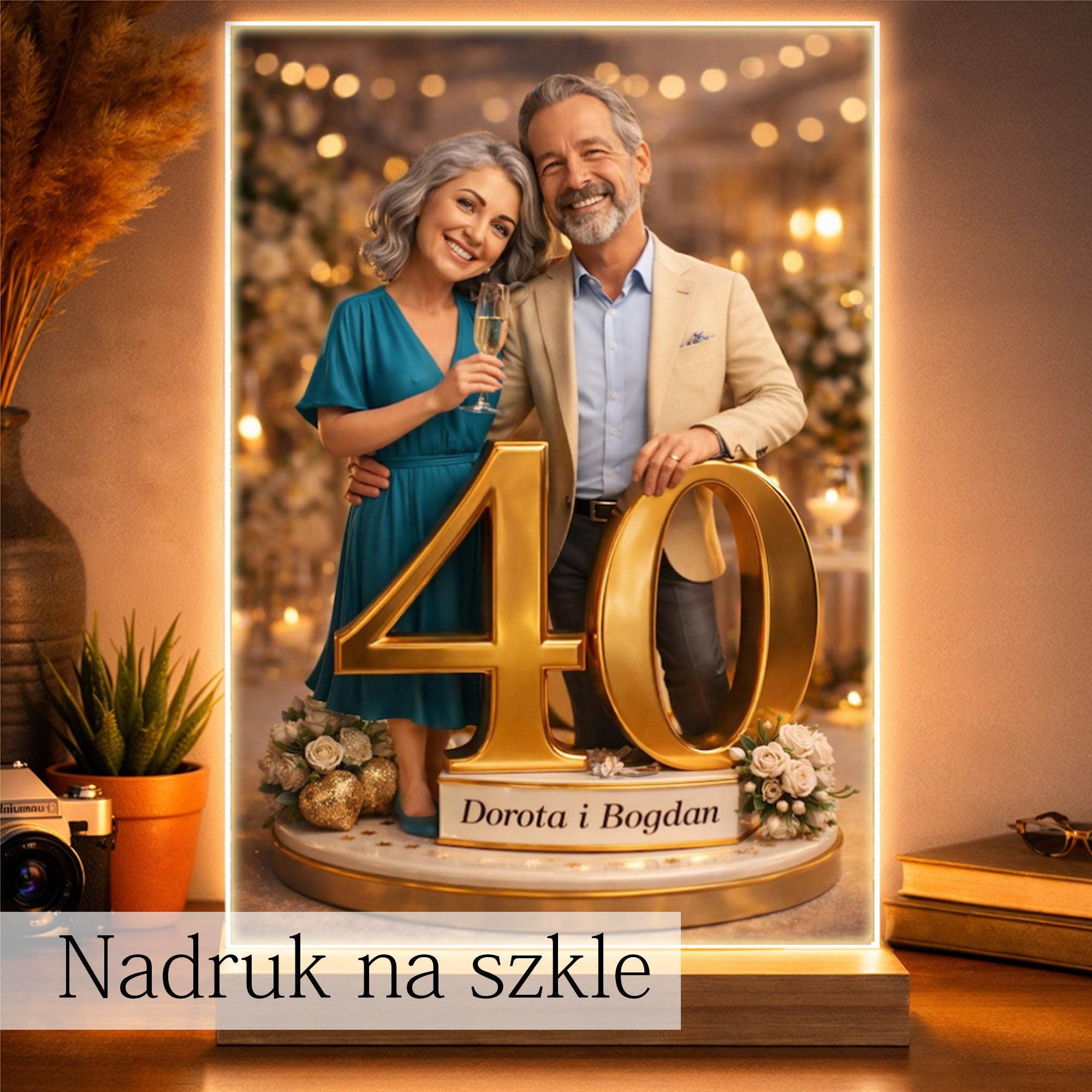 najpiękniejszy prezent na rubinowe gody personalizowany obraz