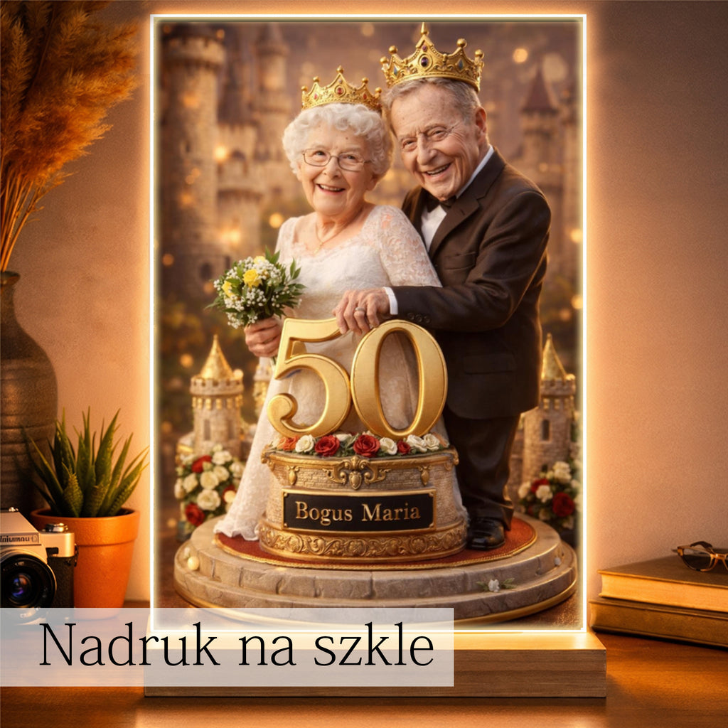 najpiękniejszy prezent na złote gody personalizowany obraz