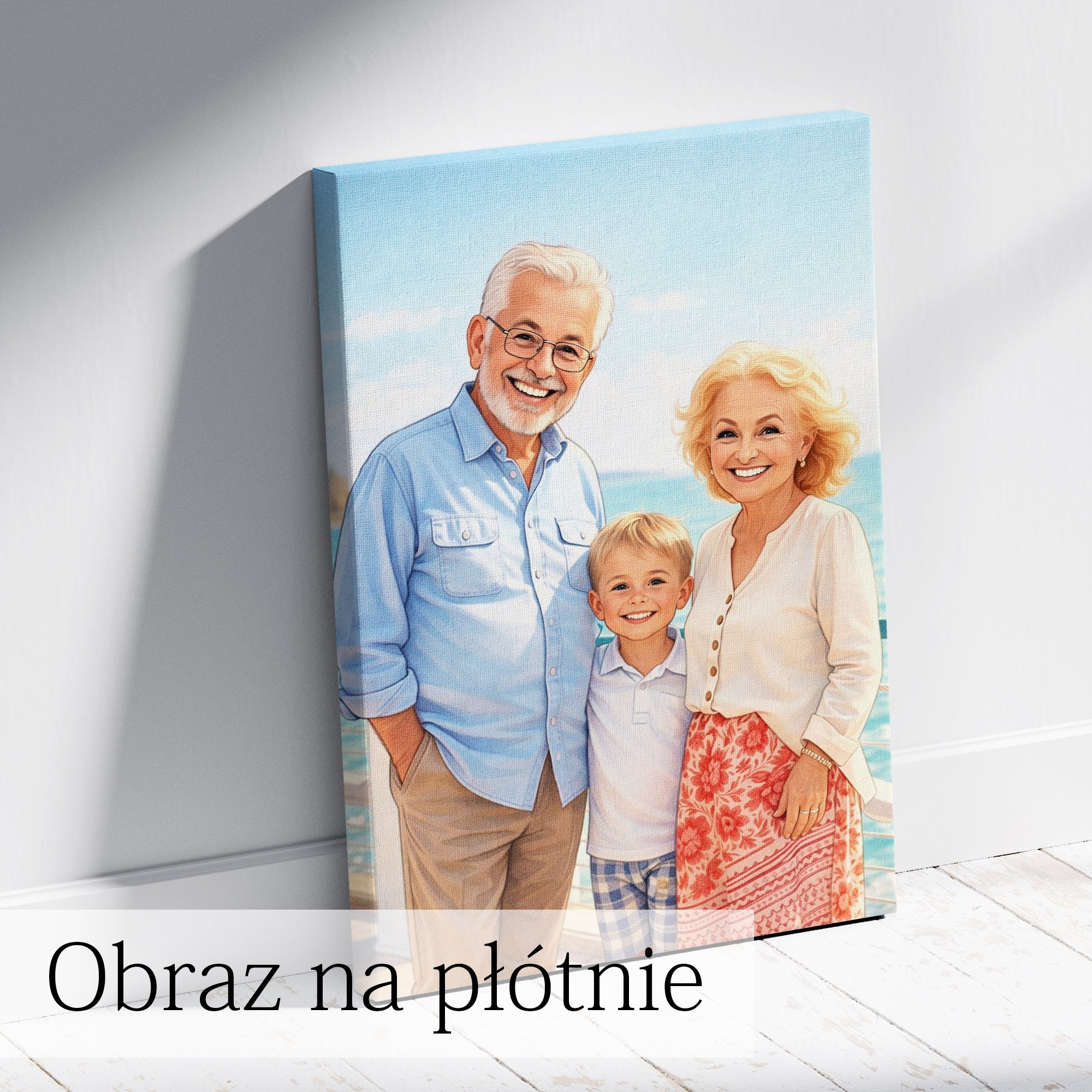 obraz rodzinny ze zdjęcia na akrylu wzruszający prezent na rocznicę