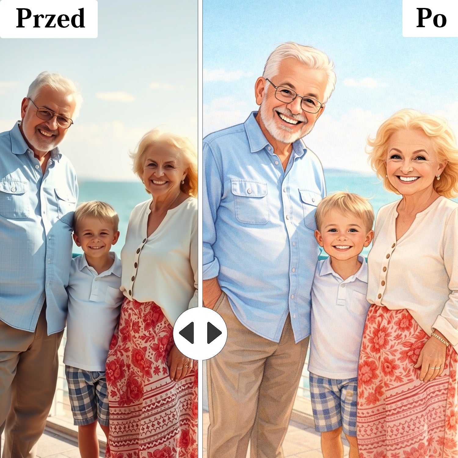 personalizowana karykatura rodzinna na szkle wyjątkowa pamiątka