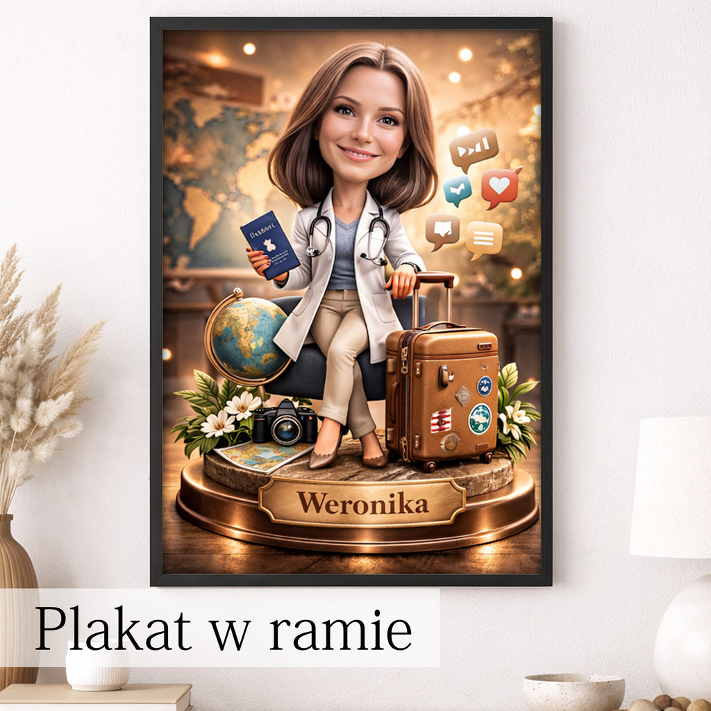 portret ze zdjęcia z motywem hobby unikalny i zabawny prezent