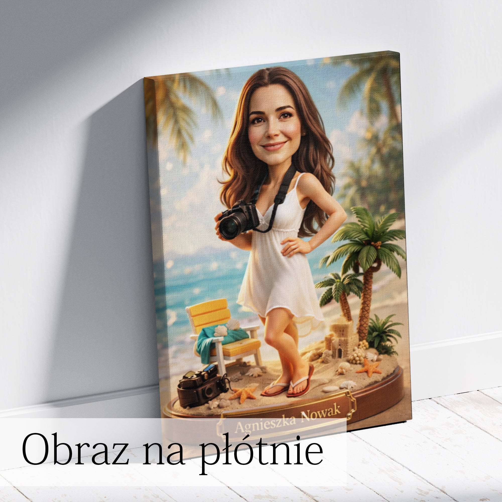 obraz podróżniczki ze zdjęcia idealny prezent dla miłośniczki świata