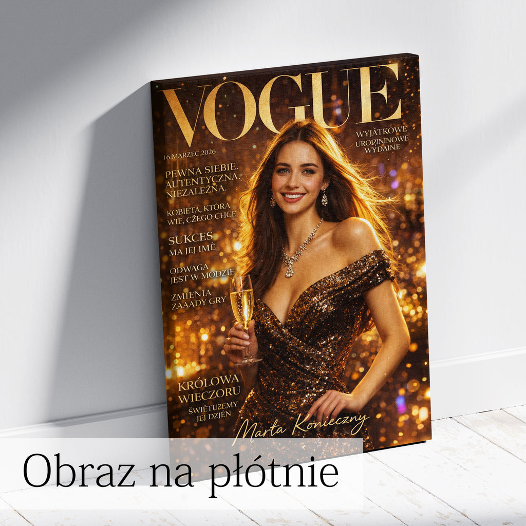 Obraz w Stylu Vogue Party ze Zdjęcia – Personalizowany Prezent dla dziewczyny