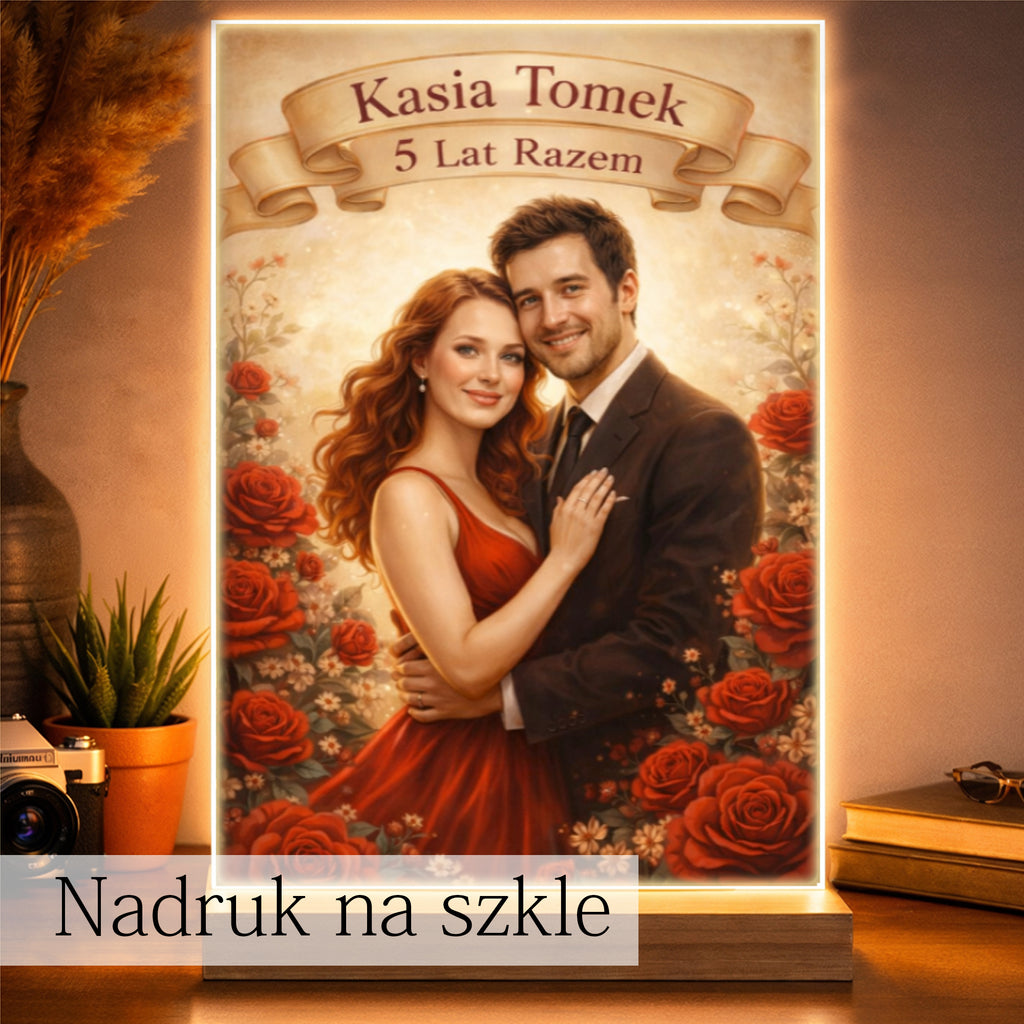 personalizowany portret ze zdjęcia prezent dla nowożeńców