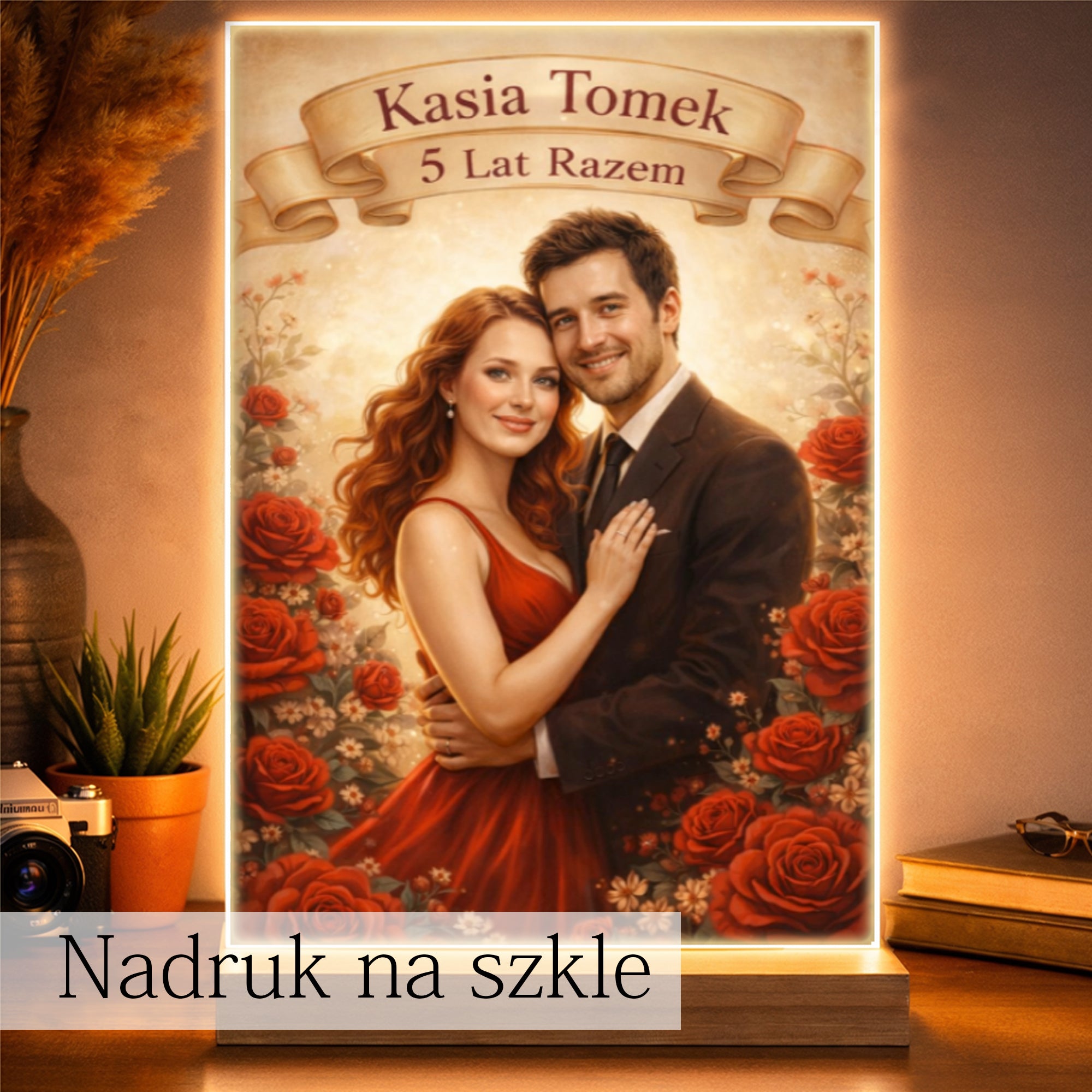 personalizowany portret ze zdjęcia prezent dla nowożeńców