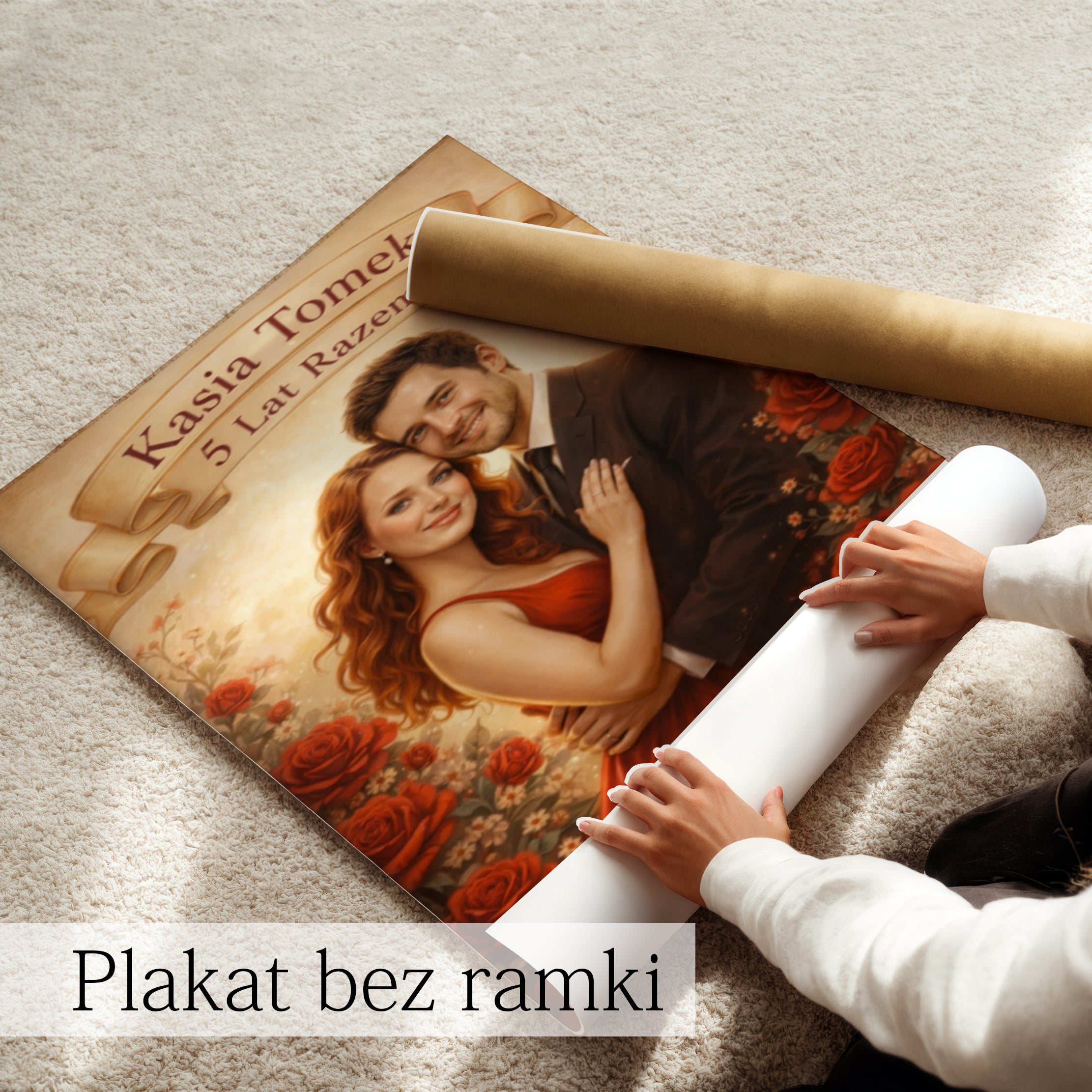 Obraz na płótnie prezent na Ślub i dla zakochanych. Personalizowany