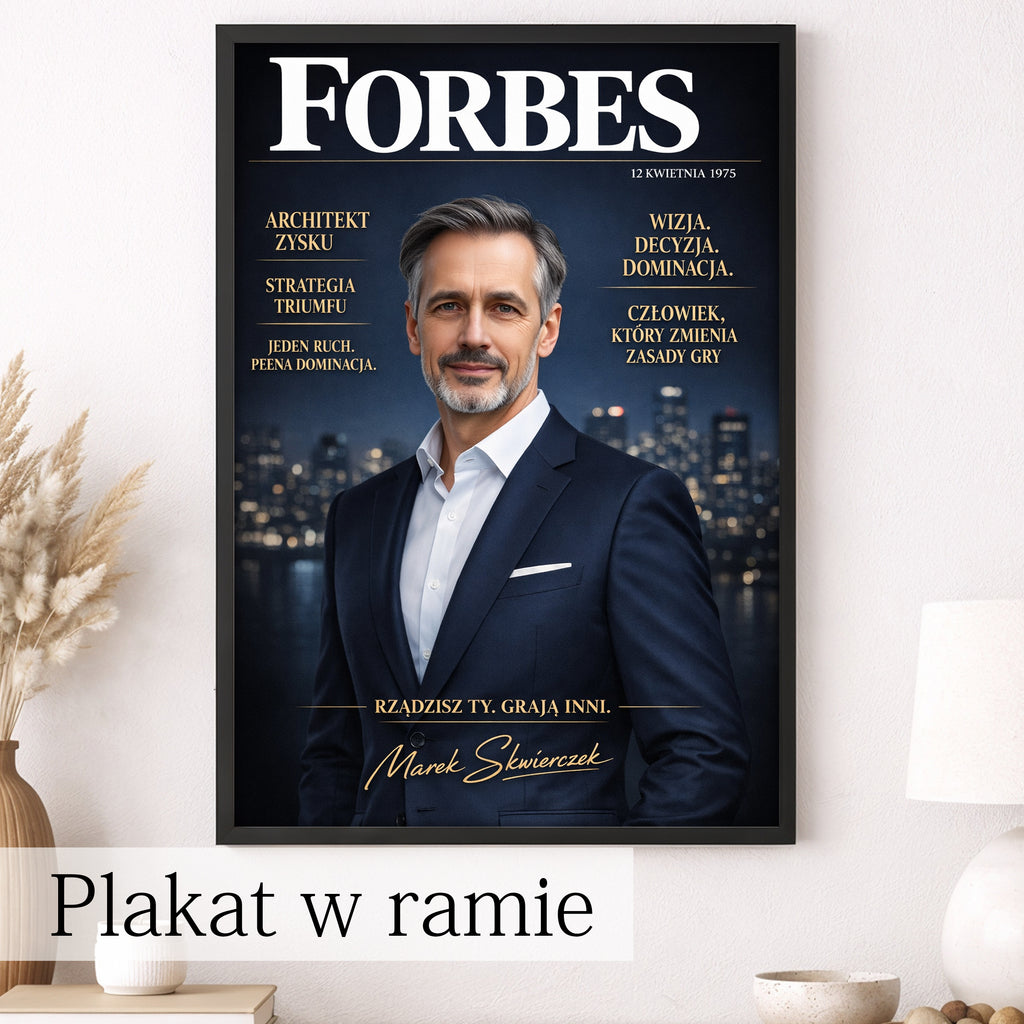 śmieszny prezent dla niego – okładka magazynu ze zdjęcia