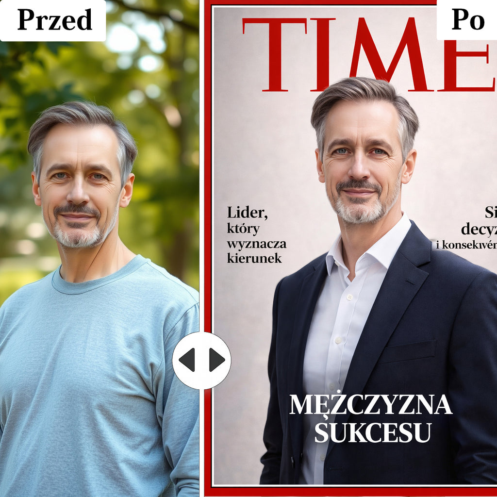 facet jako okładka magazynu TIME prezent