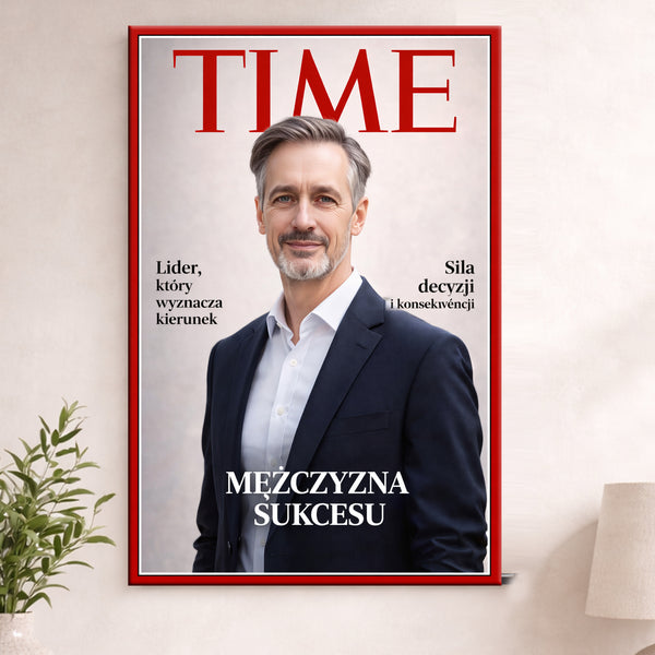 Obraz w stylu TIME ze zdjęcia – Personalizowany portret dla mężczyzny