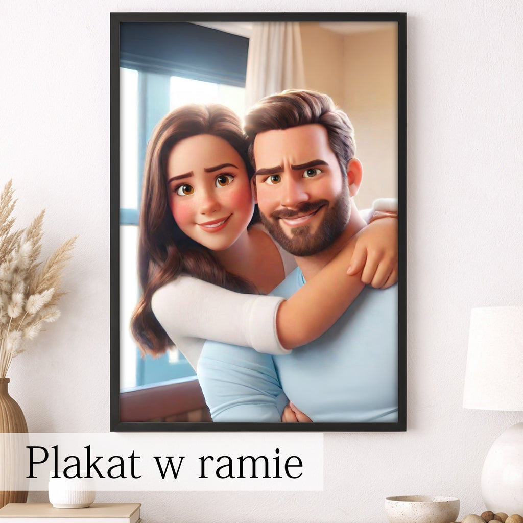 karykatura kreskówkowa ze zdjęcia na prezent