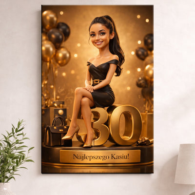 stylowy prezent dla kobiety ambitnej personalizowany obraz