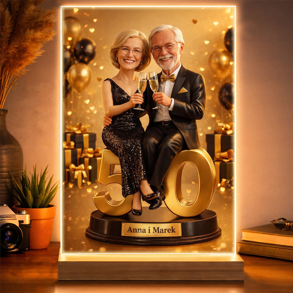 portret pary ze zdjęcia idealny prezent na rocznicę ślubu
