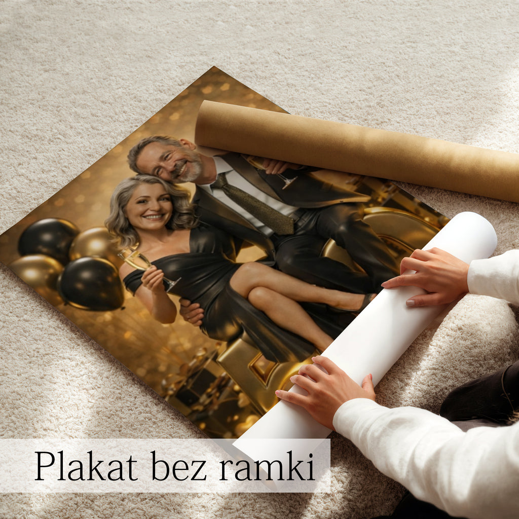 obraz na podstawie zdjęcia pary prezent na złote gody dla dziadków