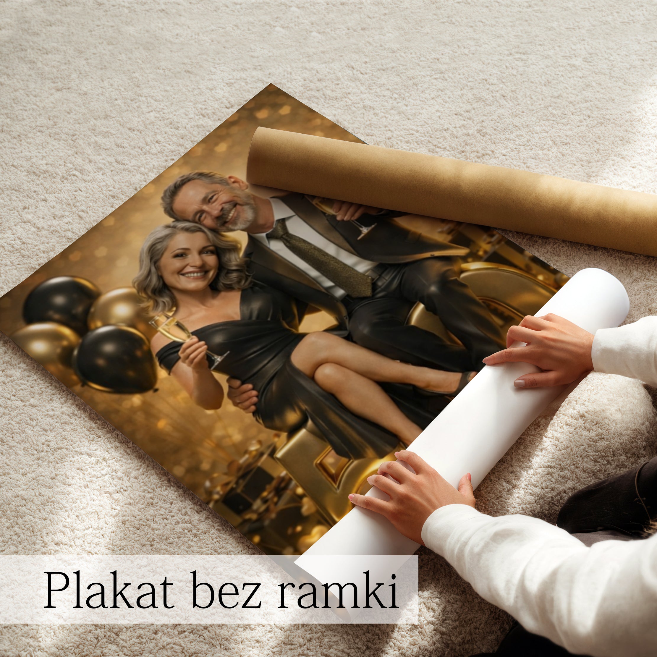 obraz na podstawie zdjęcia pary prezent na złote gody dla dziadków