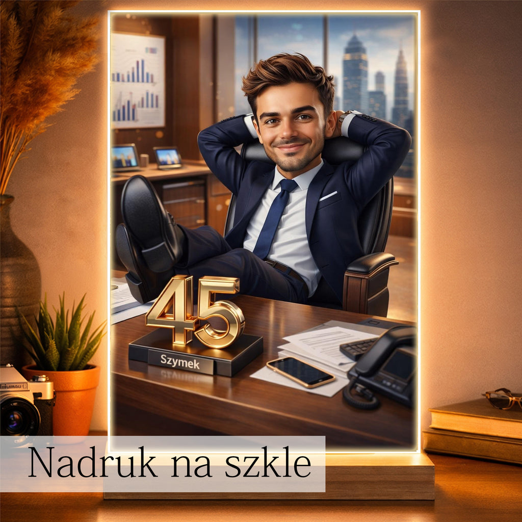prezent dla szefa który rozwala system personalizowana karykatura