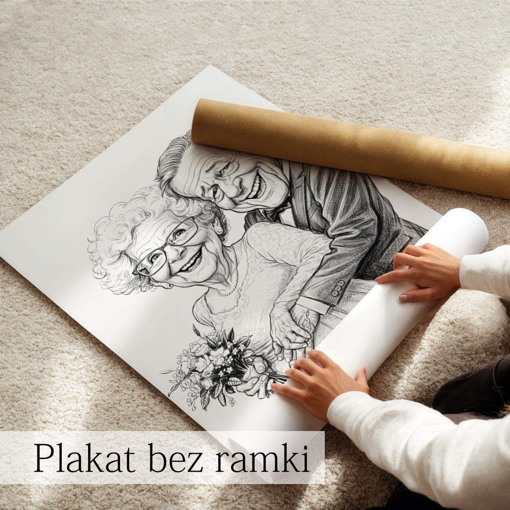 zobacz jak wygląda na rysunku ołówkiem personalizowany obraz