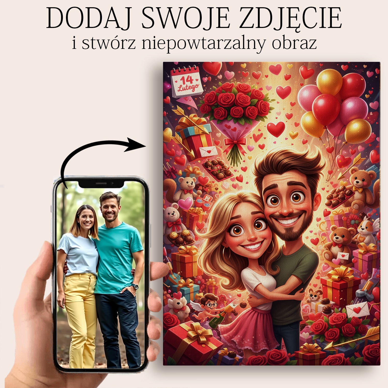 Obraz ze zdjęcia - Prezent dla pary na rocznicę.