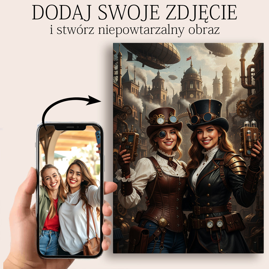 portret w stylu steampunk prezent