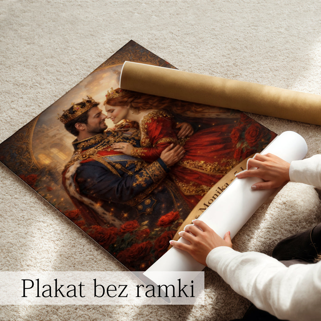 królewski obraz ze zdjęcia dla pary unikalna dekoracja ścienna