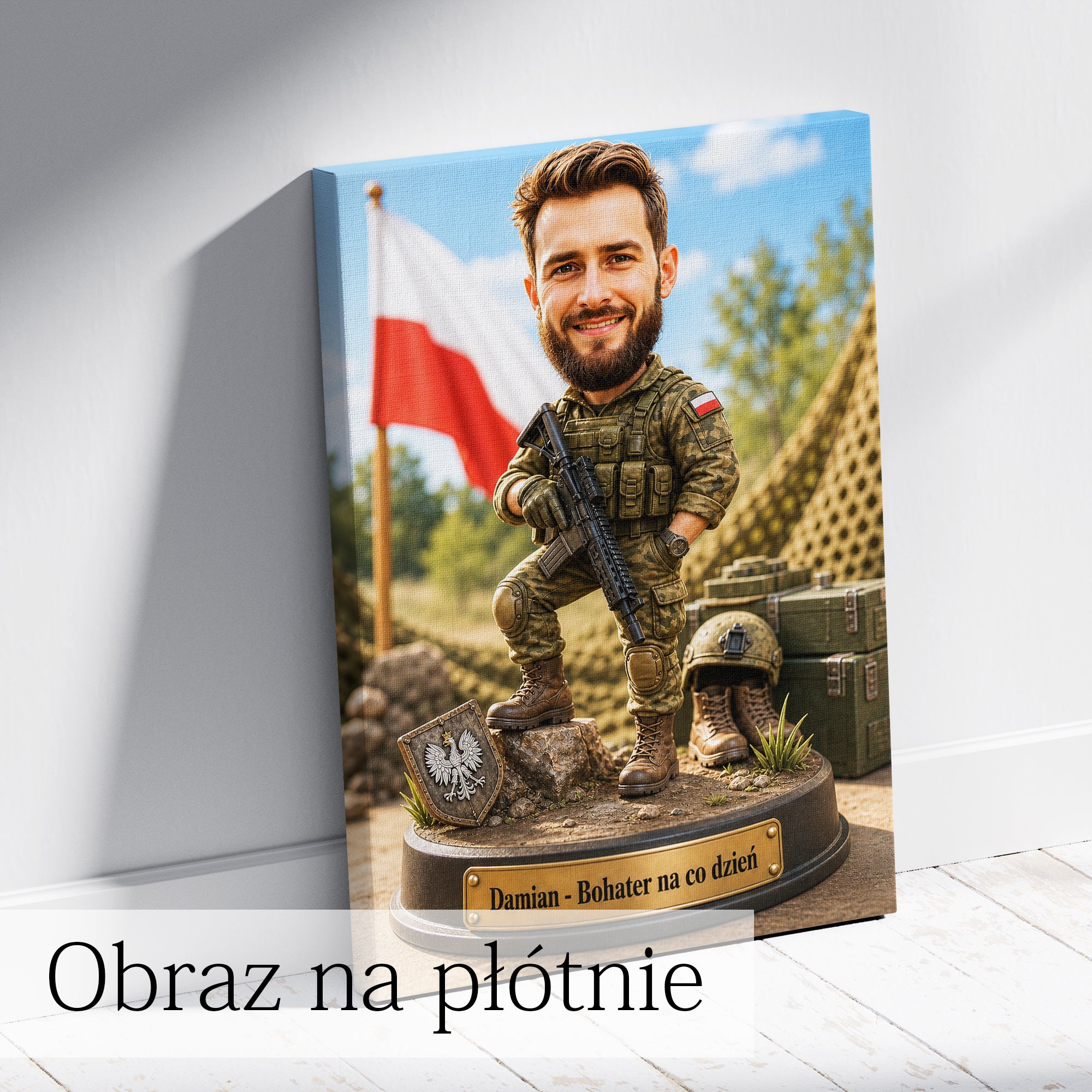 Prezent dla żołnierza – personalizowany portret z własnego zdjęcia.