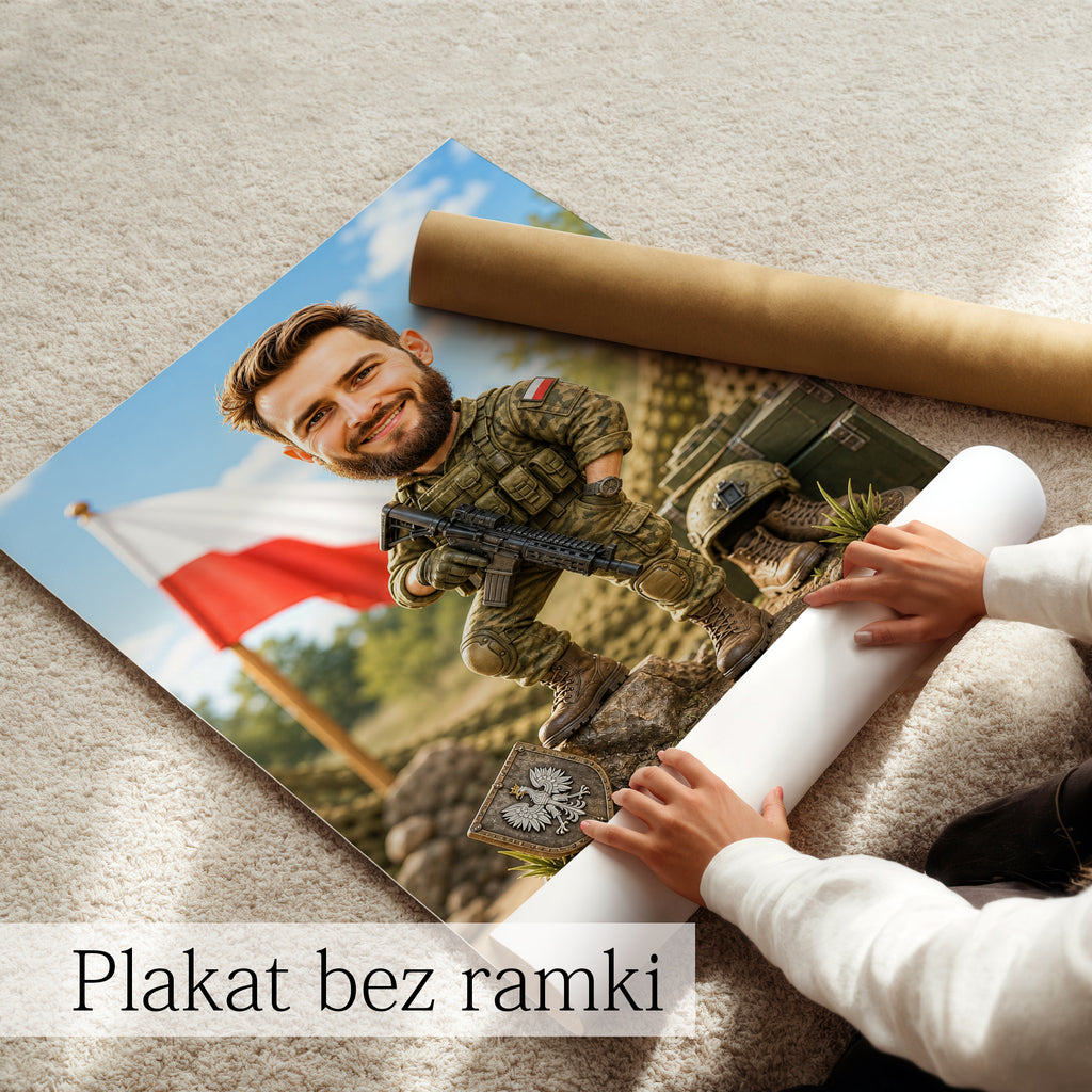 Oryginalny prezent dla wojskowego – personalizowany obraz ze zdjęcia.