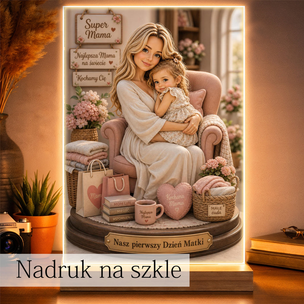 Obraz Super Mama ze zdjęcia w stylu Disney Pixar