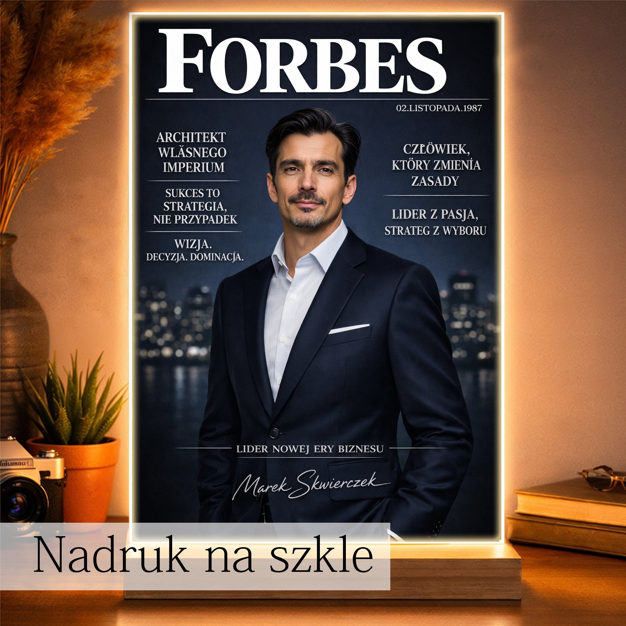 okładka magazynu forbes personalizowana – plakat ze zdjęcia dla mężczyzny