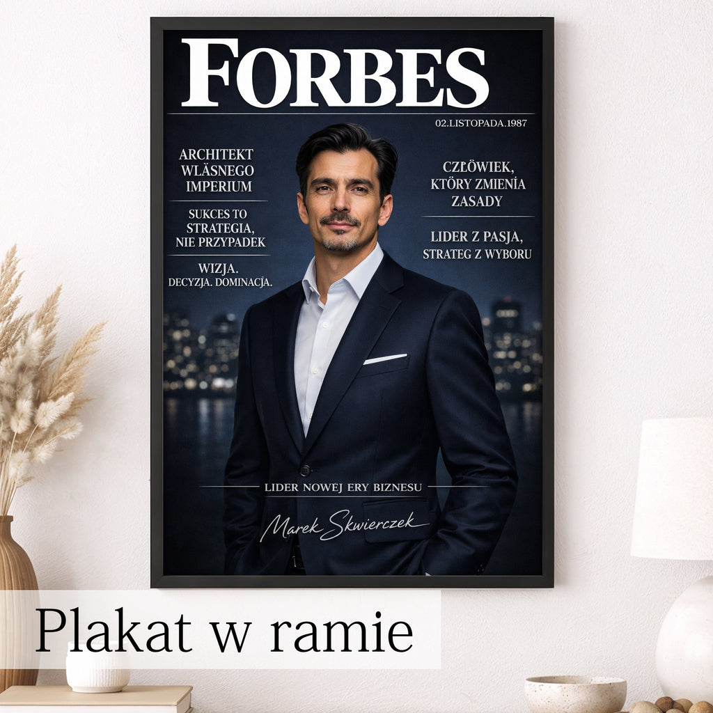 plakat ze zdjęcia forbes – personalizowany prezent dla niego