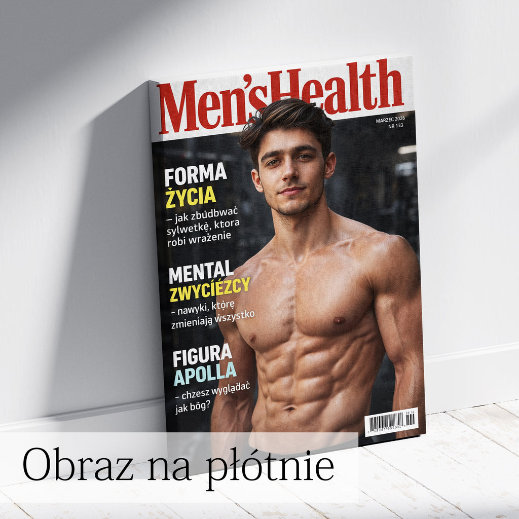 obraz w stylu men’s health realistyczna okładka magazynu