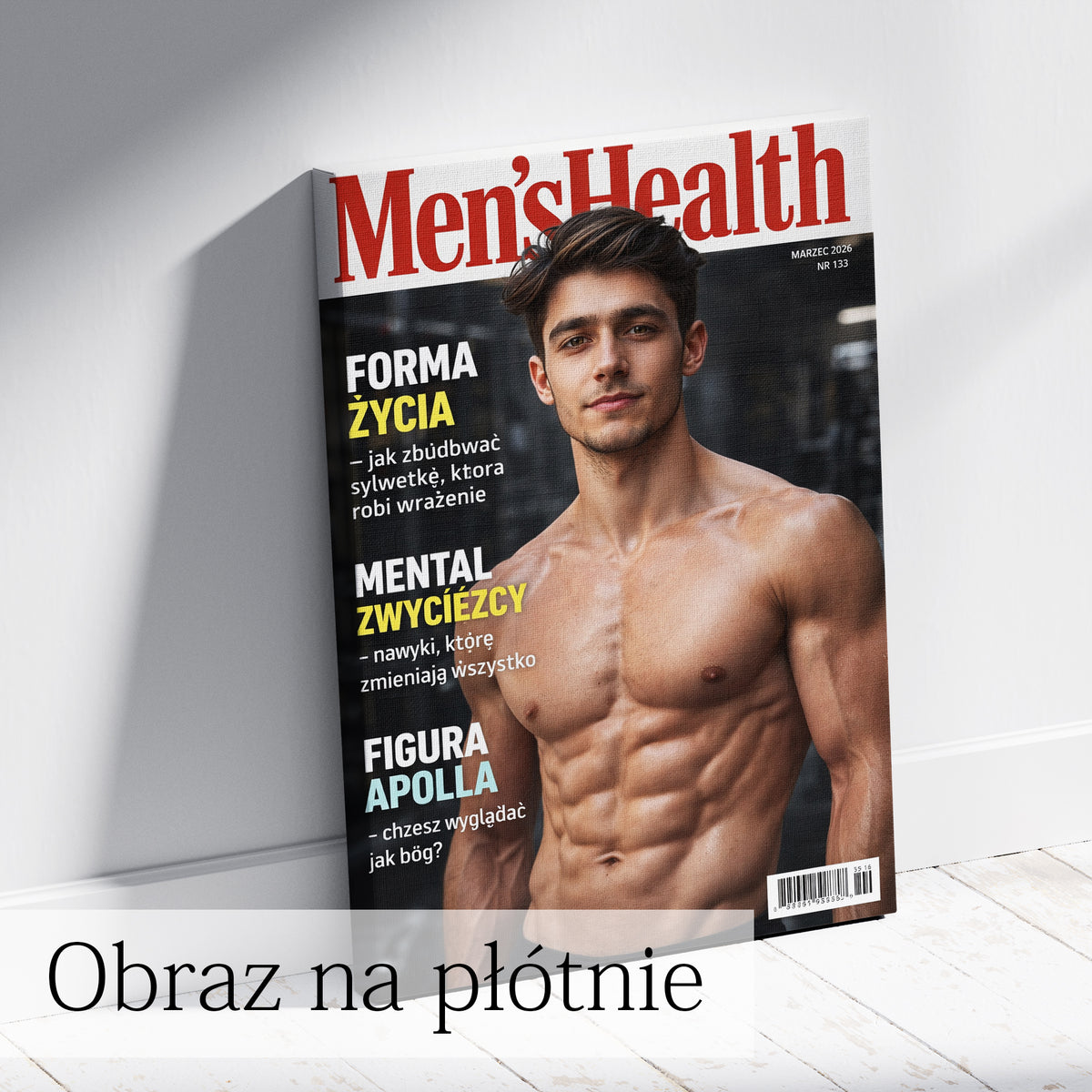 obraz w stylu men’s health realistyczna okładka magazynu