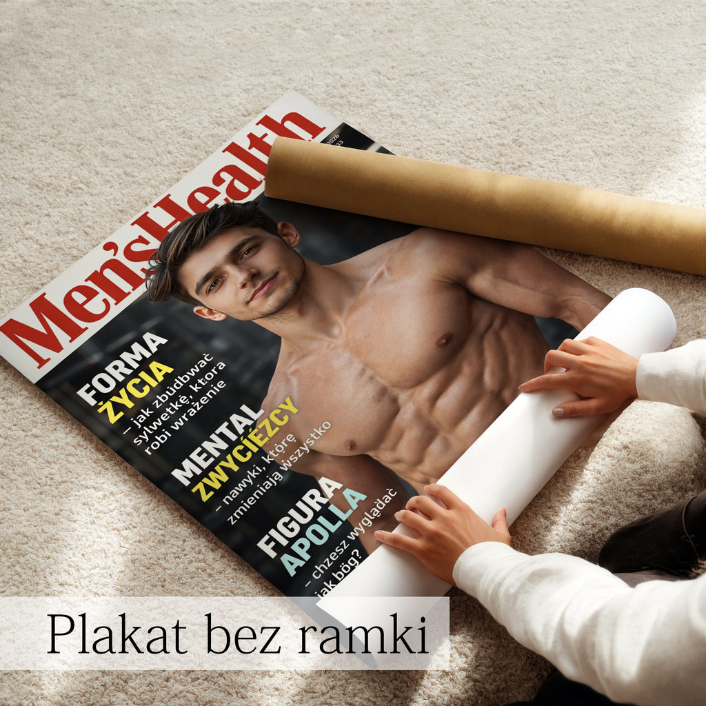 plakat fitness z własnego zdjęcia prezent dla faceta