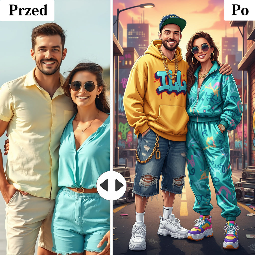 obraz w stylu hip hop ze zdjęcia prezent który robi efekt wow