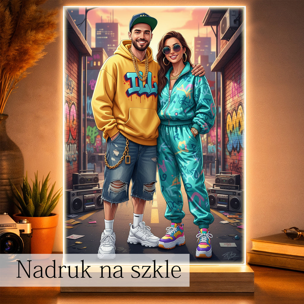 personalizowany portret hip hop dla niego stylowy i nowoczesny
