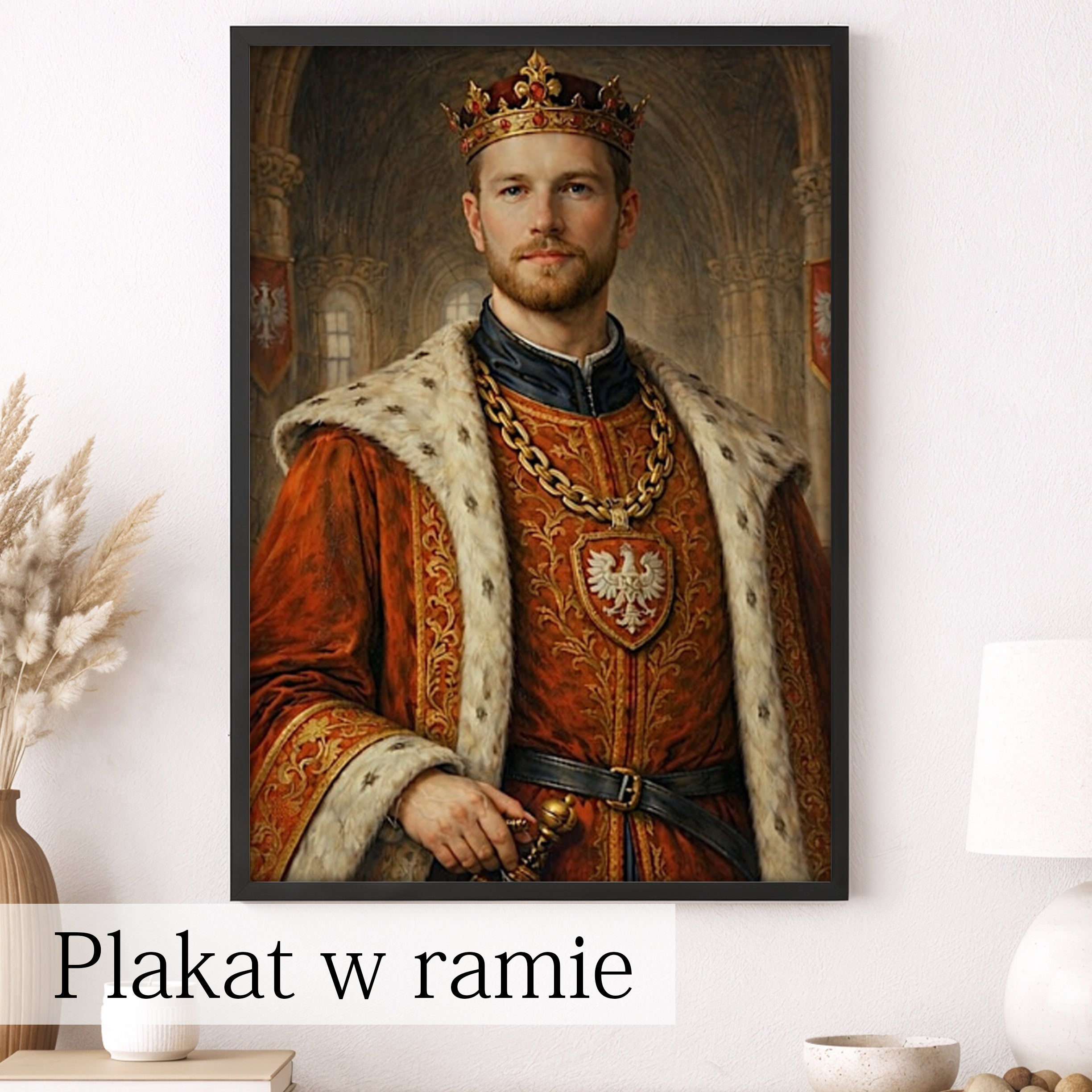 obraz ze zdjęcia mężczyzna jako król polski wyjątkowy prezent