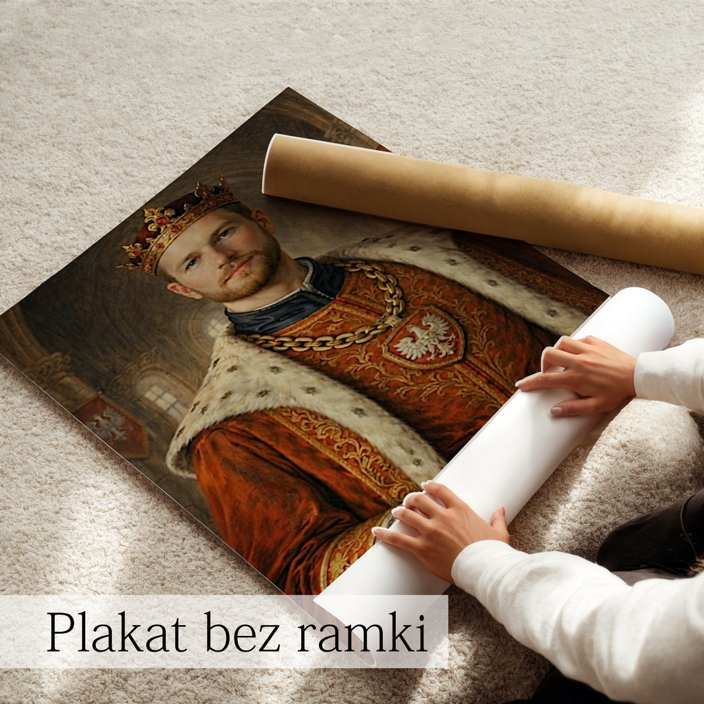 personalizowany obraz króla polski dekoracja z charakterem