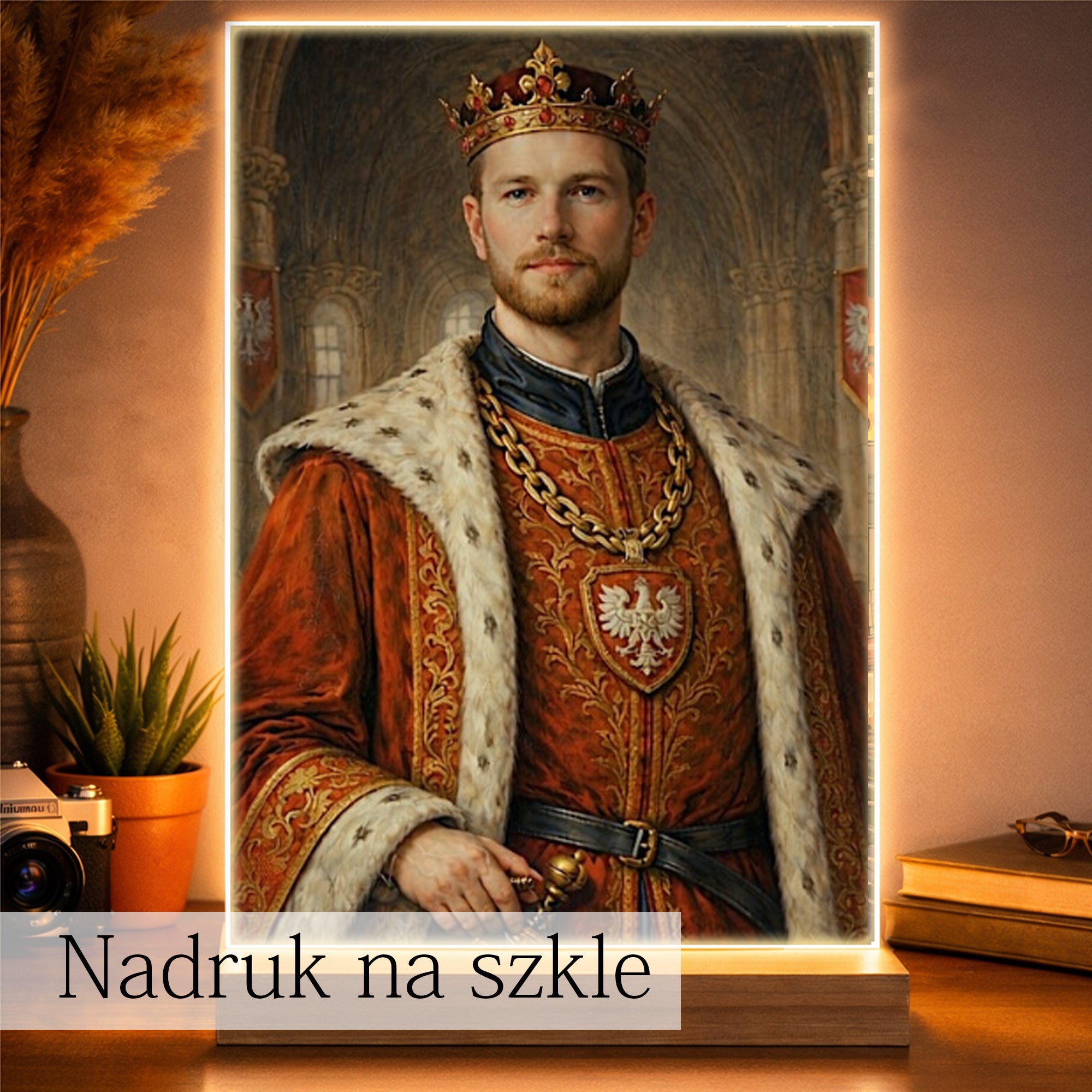 portret mężczyzny ze zdjęcia jako król polski efekt wow
