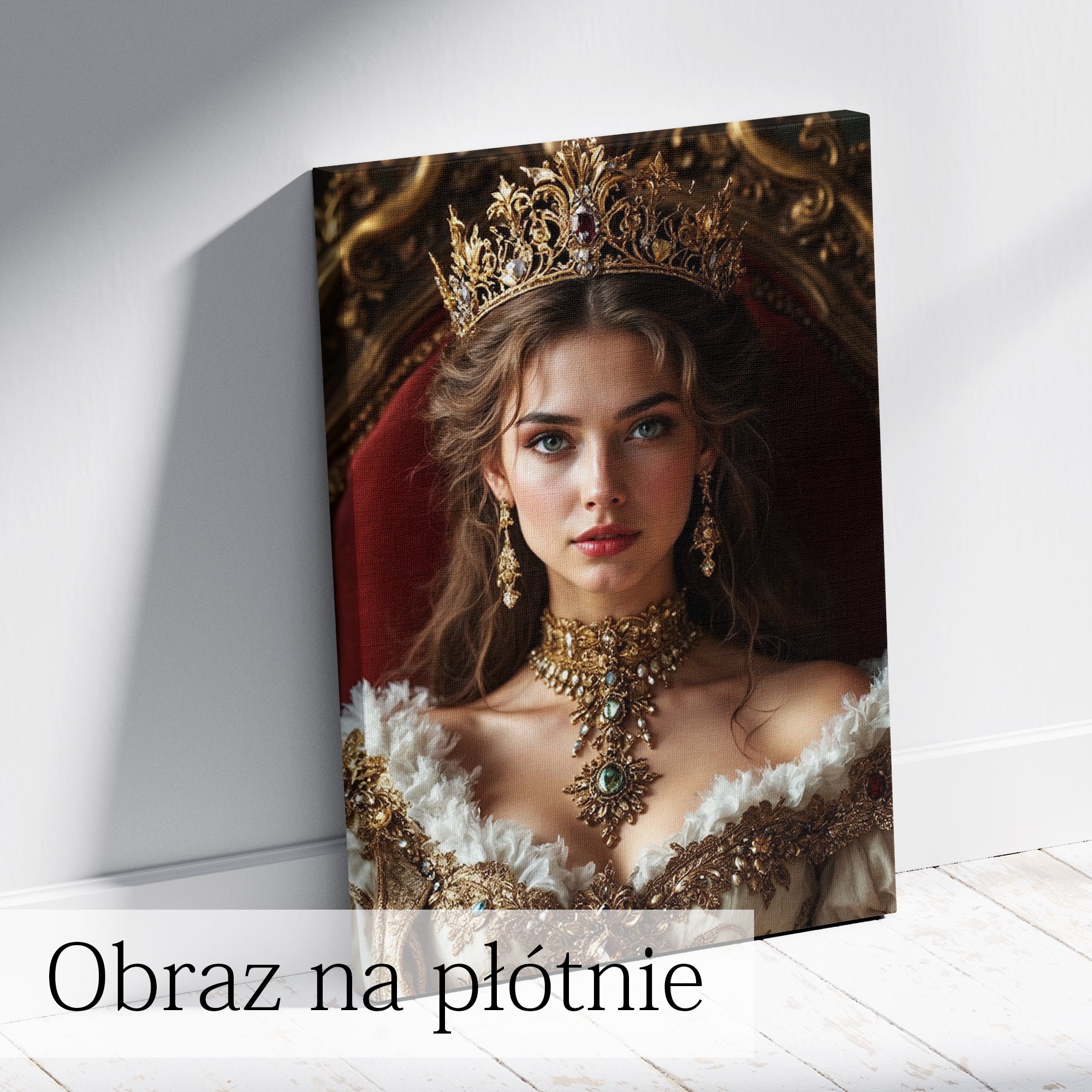 portret kobiety ze zdjęcia w stylu królewskim elegancja i klasa