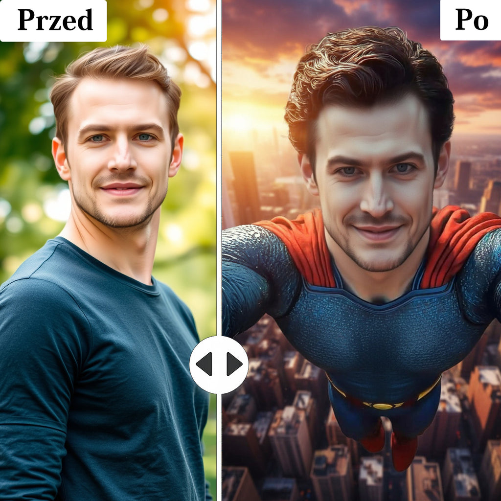 portret jak z komiksu ze zdjęcia epicki prezent dla męża
