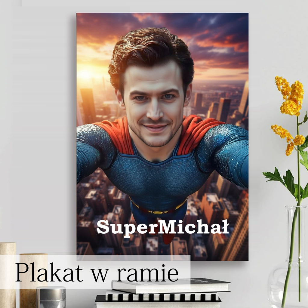 personalizowany obraz superbohatera ze zdjęcia efekt wow