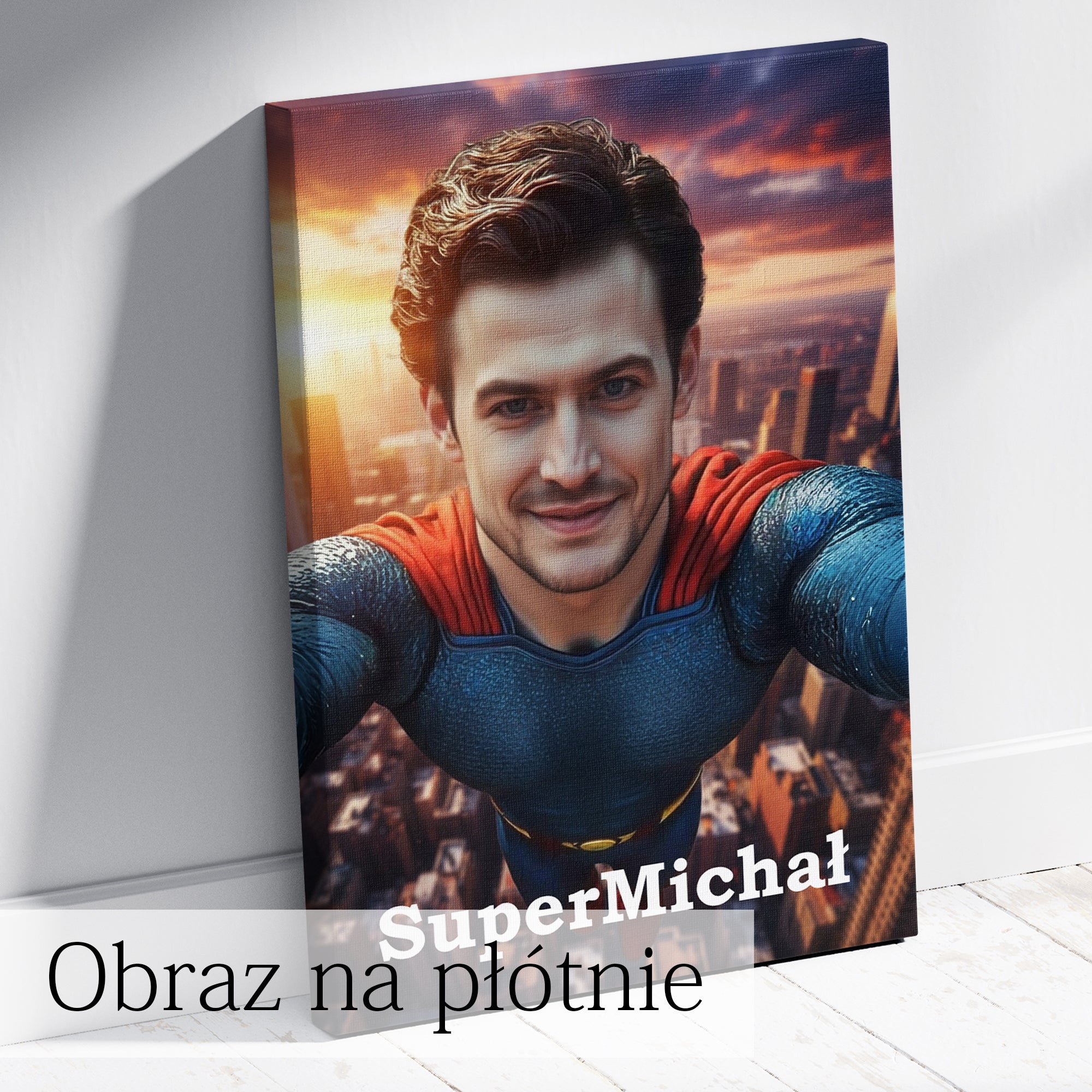 obraz ze zdjęcia w stylu superbohatera kreatywny prezent