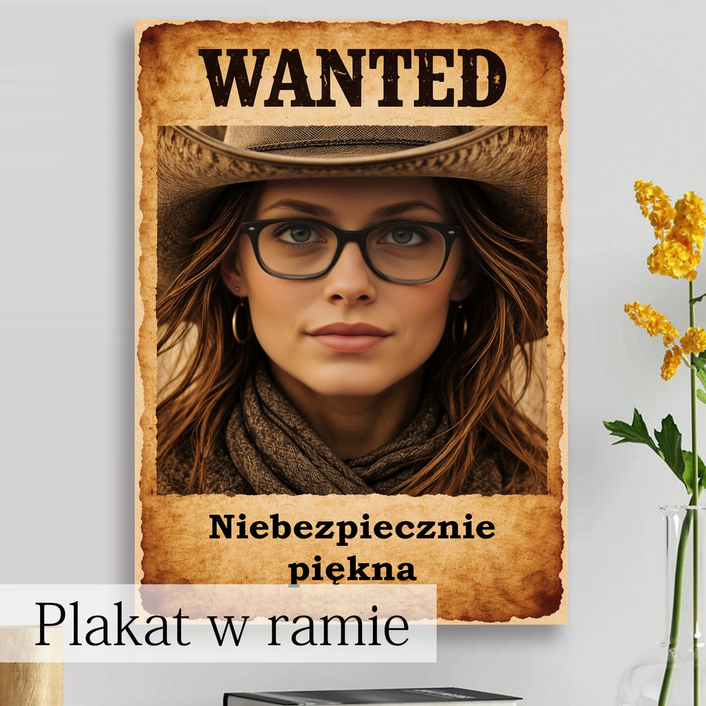 personalizowany portret western wanted ze zdjęcia efekt wow