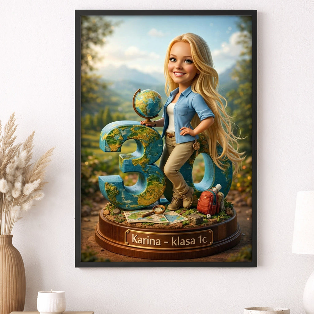 portret nauczycielki ze zdjęcia oryginalny prezent