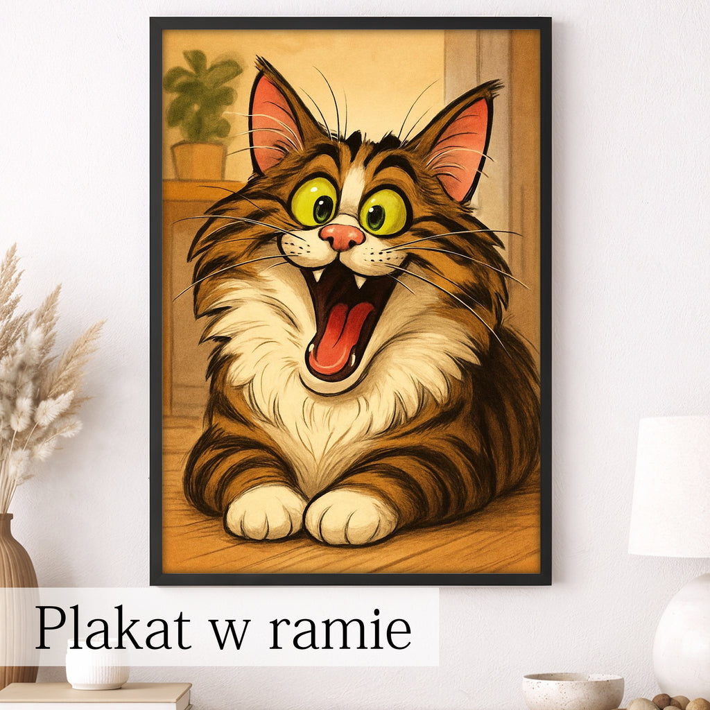 portret kota rysowany na podstawie zdjęcia